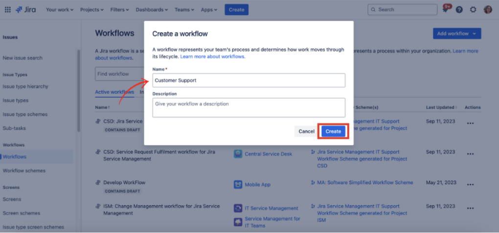 Create workflow